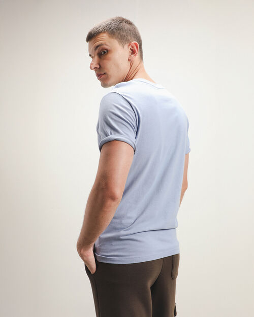 Playera Cuello V Azul